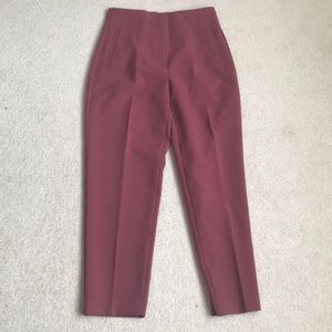 Zara Marsala high waisted trousers